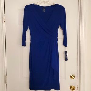 NWT Chaps side drape dress, size M
